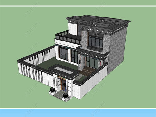 5款藏式独栋别墅SU模型设计 探寻高原建筑的独特韵味